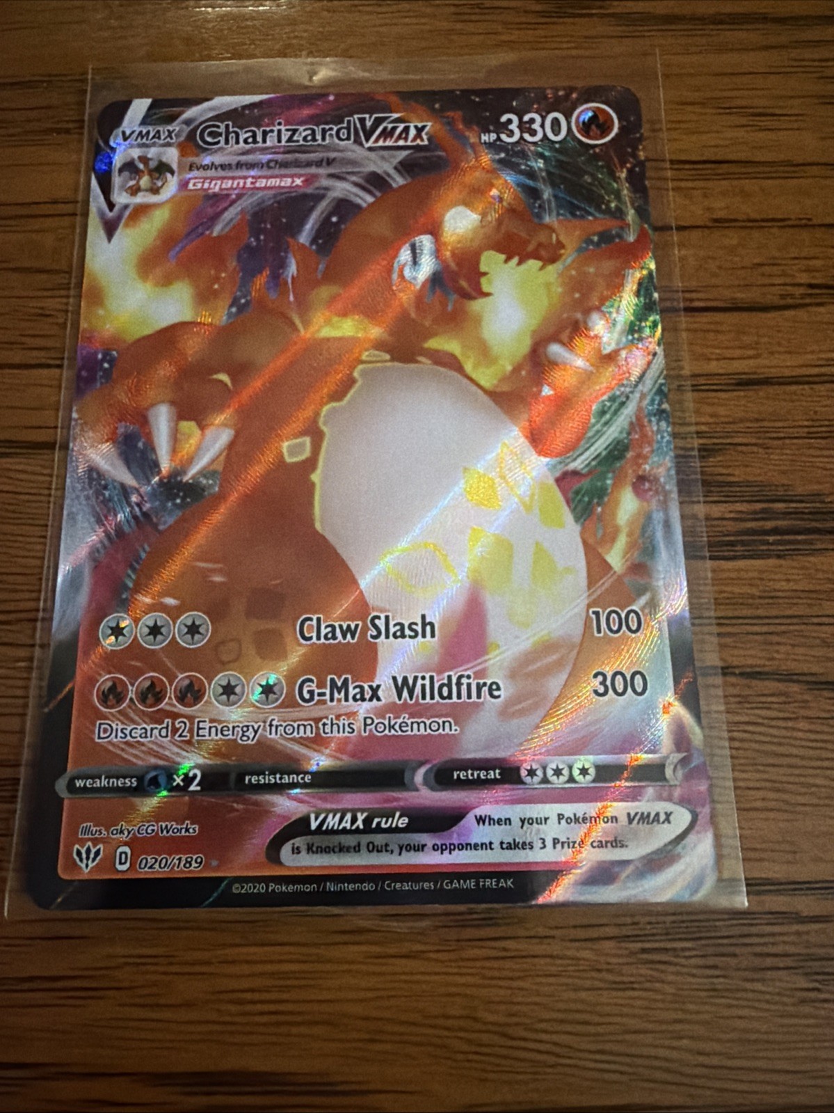 Charizard VMAX 020/189 Swsh03: Darkness Ablaze Holo