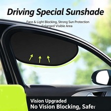 No-Block Car Window Sun Shade Arc Design fits Safe and Comfortable Daily Driving
