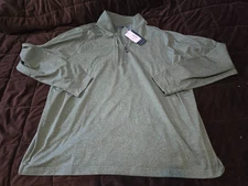 Cutter & Buck Green Adapt Eco Knit Stretch 1/4 Zip Pullover Sweater Mens Sz XXL