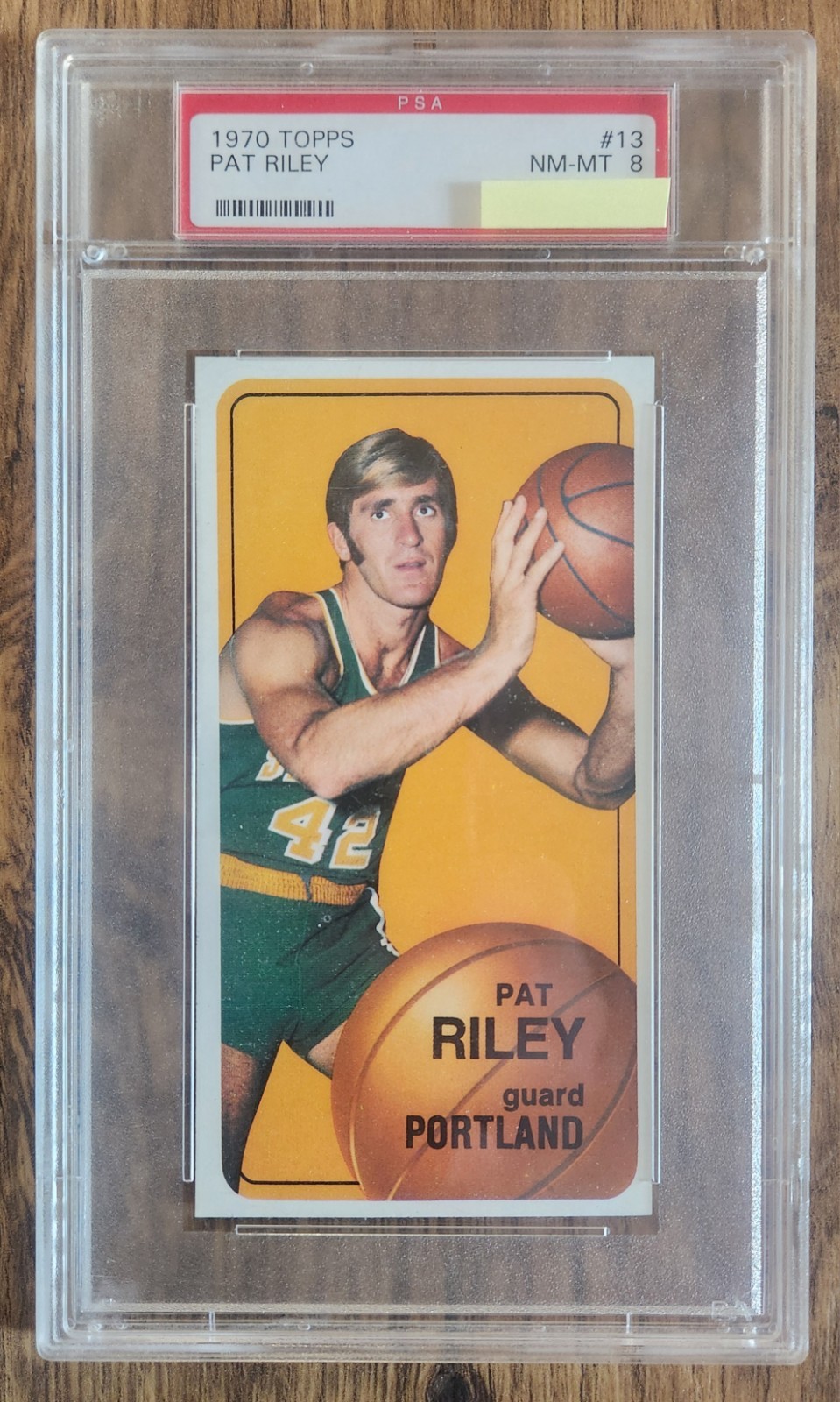 1970 Topps #13 PAT RILEY RC PSA 8 Portland Trail Blazers Lakers Heat HOF