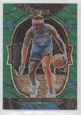 2022 Panini Select Concourse Green Wave Prizm 29/50 Shai Gilgeous-Alexander hs9