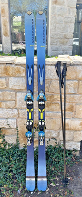 Salomon Scream8 Pilot 180cm / 17 Radius 107/69/102 Side Cut Blue Smith Poles Bag