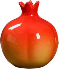 Fruit Shaped Ceramic Vase - Decorative Plant Container for Indoor Greenery Displ