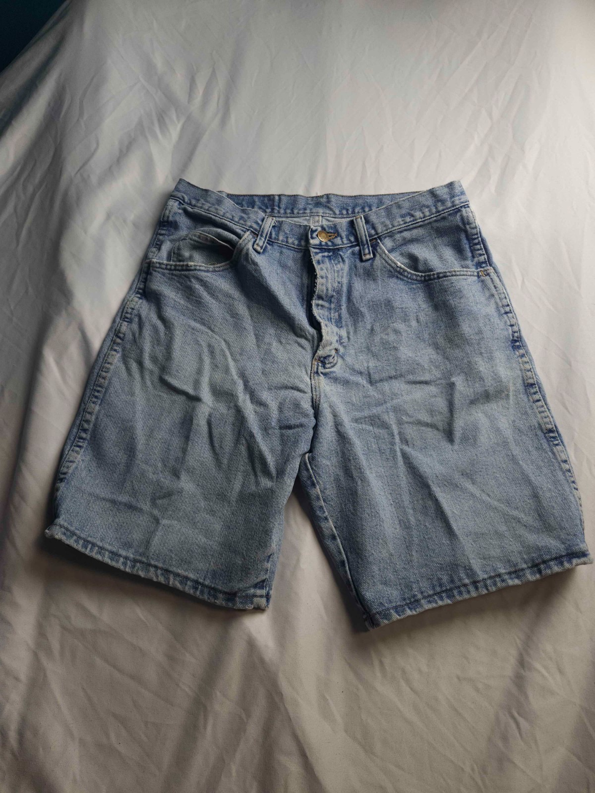 Vintage 90s Wrangler Shorts Men 30 Relaxed Blue Denim Grunge Baggy Skater Y2K