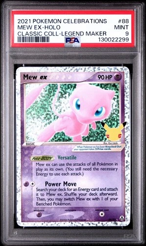 Mew ex 88/92 Celebrations: Classic Collection Holo PSA 9