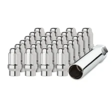 24 Chrome 1/2-20 Closed End ET Spline Tuner Lug Nuts for Aftermarket Wheels