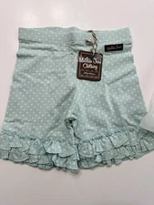 Matilda Jane Hello Lovely Pale Blue Polka Dot Shorties Size 8 NWT 