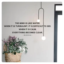 Buddha The Mind Motivational Inspirational Wall Decal Sticker Quote Home Decor