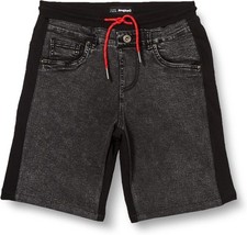 Desigual black Drawstring Plush Denim Shorts Boys size 9/10