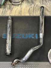 Rinehart black tip 3.5" exhaust pipes mufflers 2" in Harley-Davidson Touring