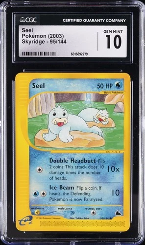 2003 POKÉMON SKYRIDGE #95/144 SEEL CGC 10 GEM MINT