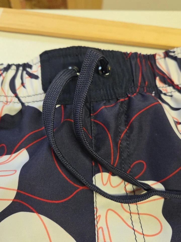 Breakwater Men’s Swim Trunks L Navy Floral Hibiscus Board Shorts Mesh Lined - Image 3 of 4