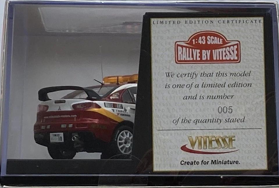 1/43 Vitesse 43442 L/E Mitsubishi Lancer Evo 2008 Japan Car #00 Miyoshi  Hayashi - Image 4 of 4