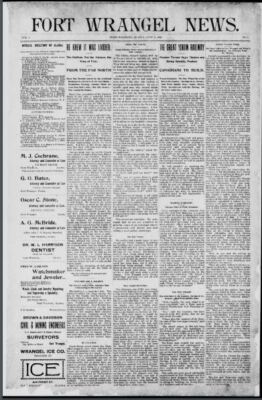 FORT WRANGELL NEWS 1898 Gold Rush 21 Classic Issue Collection On USB Flash Drive