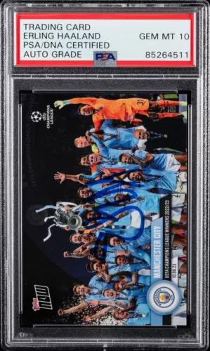 2023 Topps NOW UCL Erling Haaland #117 PSA 10 GEM MT Auto Grade