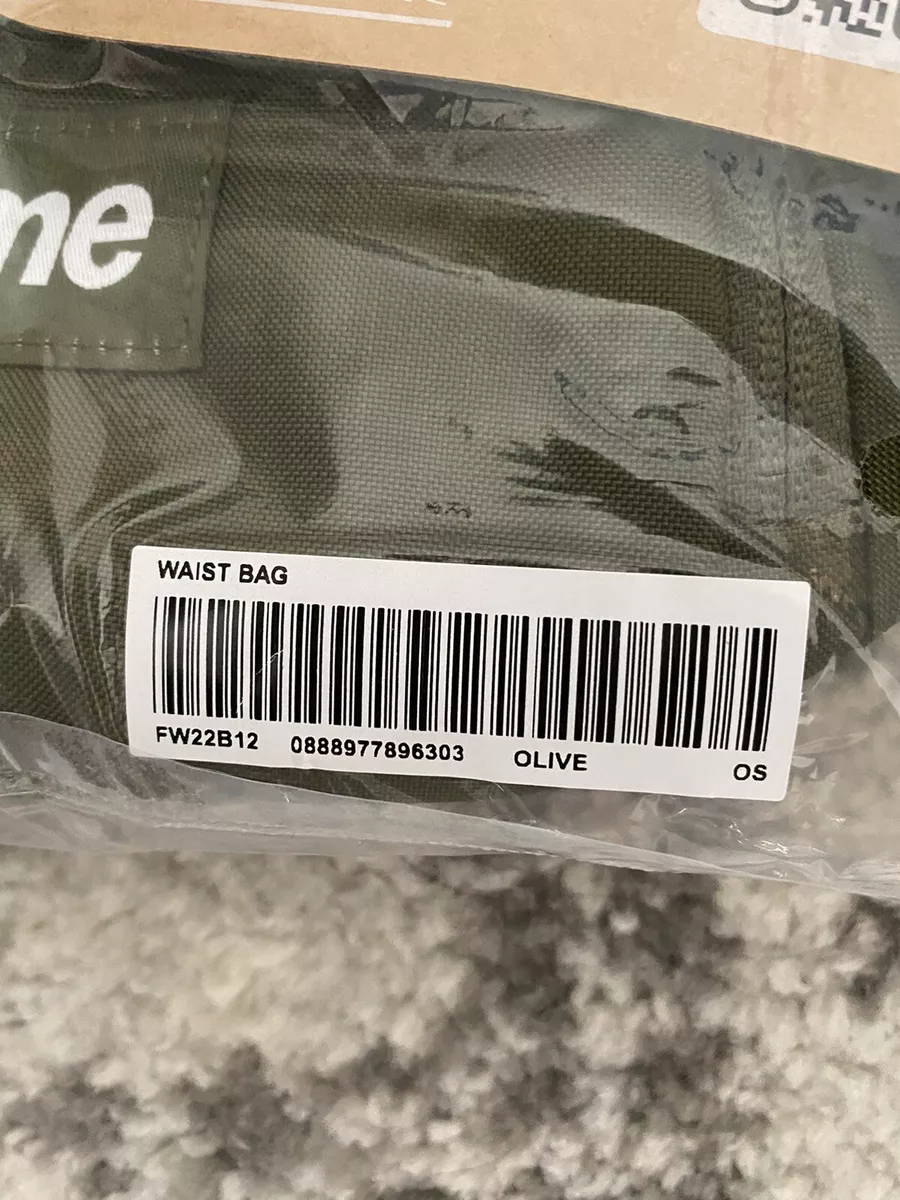 🔥supreme small waist bag Olive Green fw22 100% Authentic