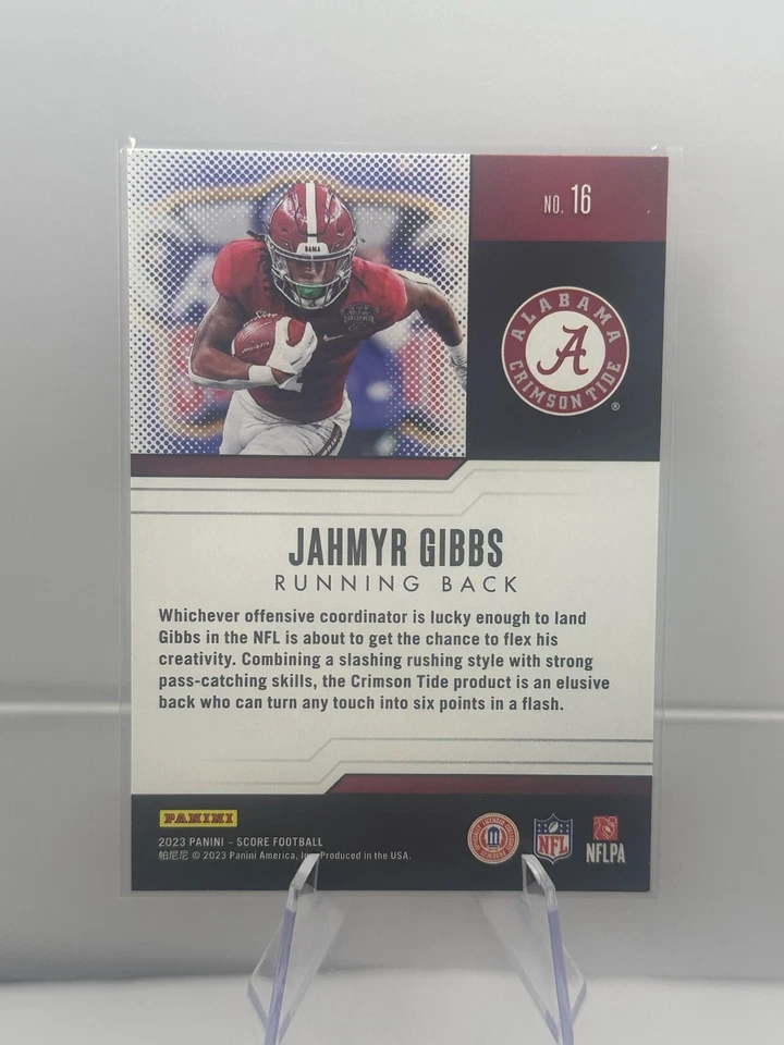 2023 Score - Protential Red #16 Jahmyr Gibbs (RC) - Image 2 of 2