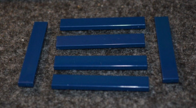 (6) 1x6 Dark Blue Smooth Finishing Tile Bricks ~ New Lego Parts ~