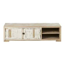 Maisons Du Monde Kinfolk Whitewashed Recycled Pine 2-Door TV Unit 199752 "New"