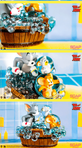 Seifenstudio Tom und Jery Bad Zeit bemalt Statue Sammlerstücke Modell neu Lagerbestand - Bild 5 von 5