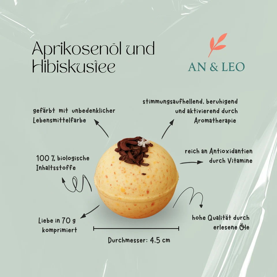 Hibiskus-Aprikose Badekugeln - Bild 3 von 4