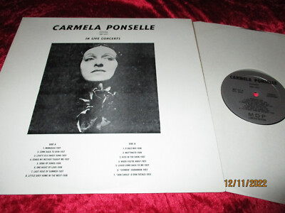 LP-CARMELA PONSELLE-( Contralto ) 1887-1977--IN LIVE CONCERTS-Private-Recording-