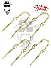 4 Vintage Lowrider 20" Double Square TWISTED CAGE Fender Brace Gold Bicycle.