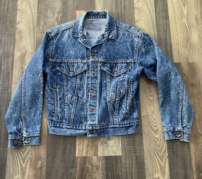 Vintage 80s-90s Levi's Galactic Speckled Denim Jacket Teen Vintage 80s-90s Levi's Galactic Speckled Denim Jacket Teen