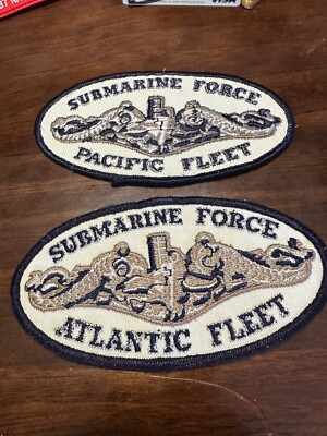 Vintage US Navy Submarine Force Patches Pacific & Atlantic Fleets