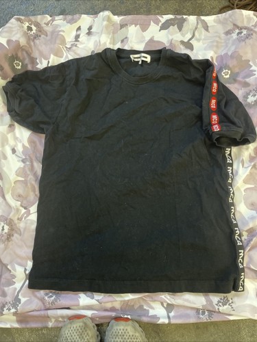 Alexander McQueen, Alexander McQueen MCQ Logo Spell Out Logo Designer Crew Neck T Shirt Men M H12