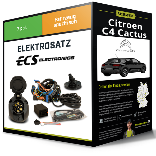 Elektrosatz 7-Pol Spezifisch für Citroen C4 Cactus 04.2018-Jetzt NEU Inkl. EBA-image