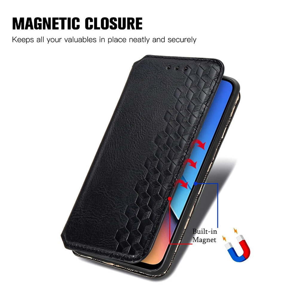 for Xiaomi Redmi Note 13 Pro Pro+ 12R Pro Magnetic Flip Leather Cover Phone Case - Image 4 of 4