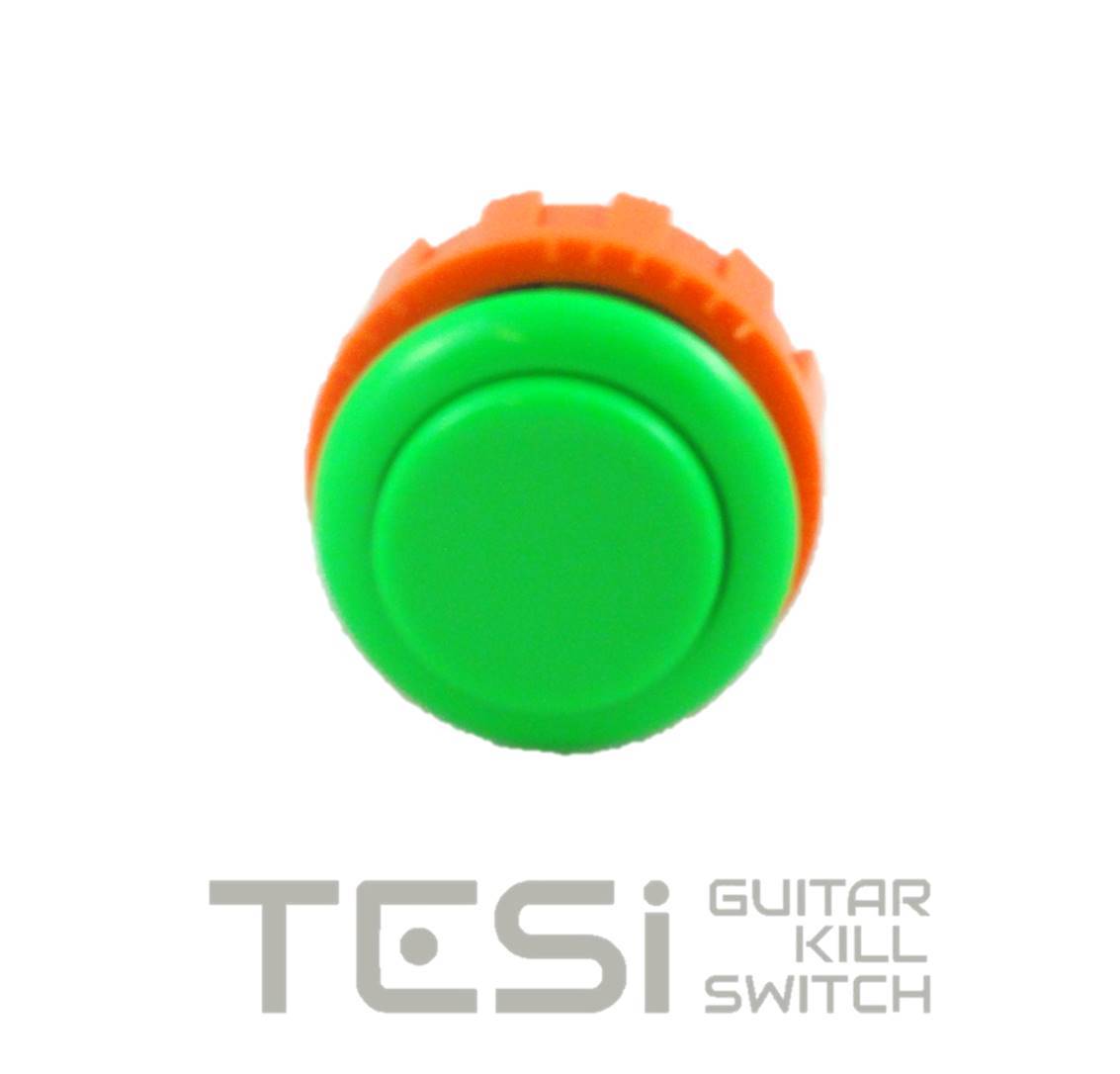 Guitar Killswitch Tesi DITO Screw-In 24MM Momentary Arcade Push Button Guitar Kill Switch Red Eb - Foto 8