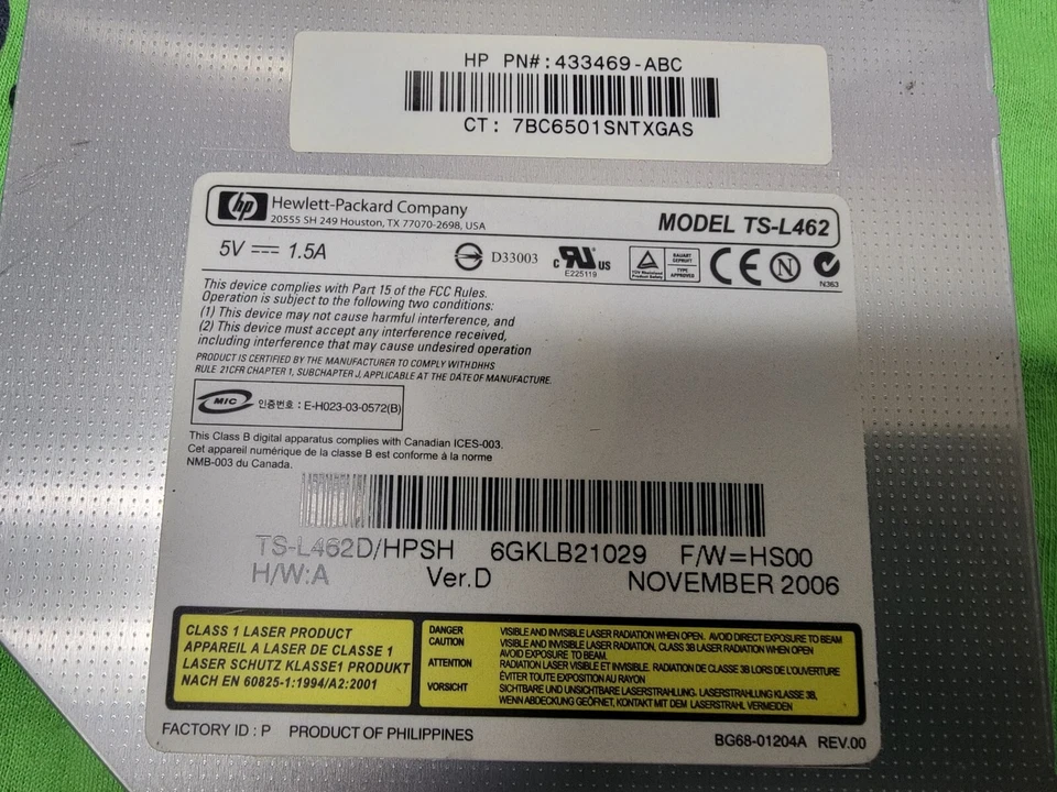 Compaq Presario V5000 CDRW-DVDRom Drive TS-L462 Compaq 433469-ABC - Image 3 of 3