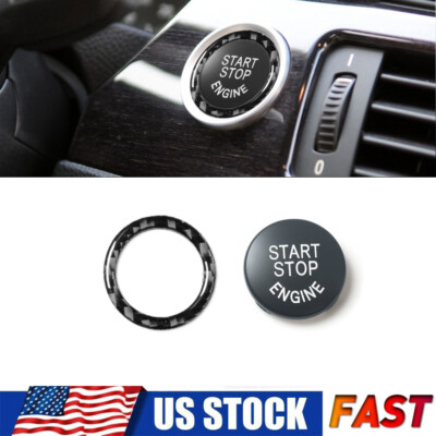 #ad Black Start Stop Engine Button Cover With Ring Trim For BMW E90 E92 E93 2009 12 $9.08