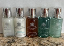 5x MOLTON BROWN Coastal Cypress & Sea Fennel Bath Set - Shampoo, Gel, Lotion +