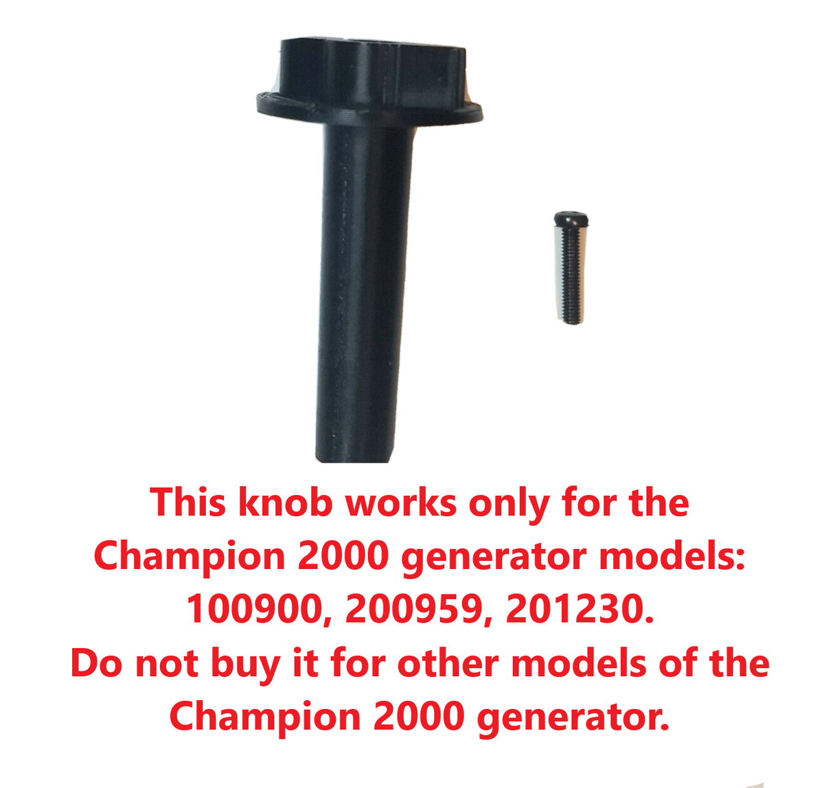 Champion Inverter Generator 2000 Watt Knob Switch Run Choke 3D