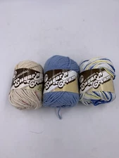 Sugar 'n Cream Cotton Yarn Lot of 3 Multicolored 2oz each