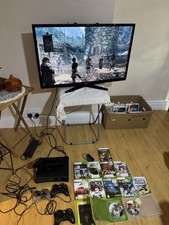 Xbox 360 Elite Console Bundle 3 Controllers Kinect WiFi Adapter 13 Games Tested