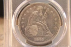 1860o Seated Liberty Silver Dollar PGCS Au Details 90% Silver