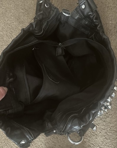 Amerileather Black Studded Tutu Leather Handbag - Photo 4/6