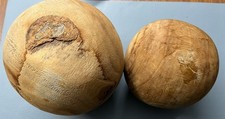 2 Deko Kugeln Holz unbehandelt