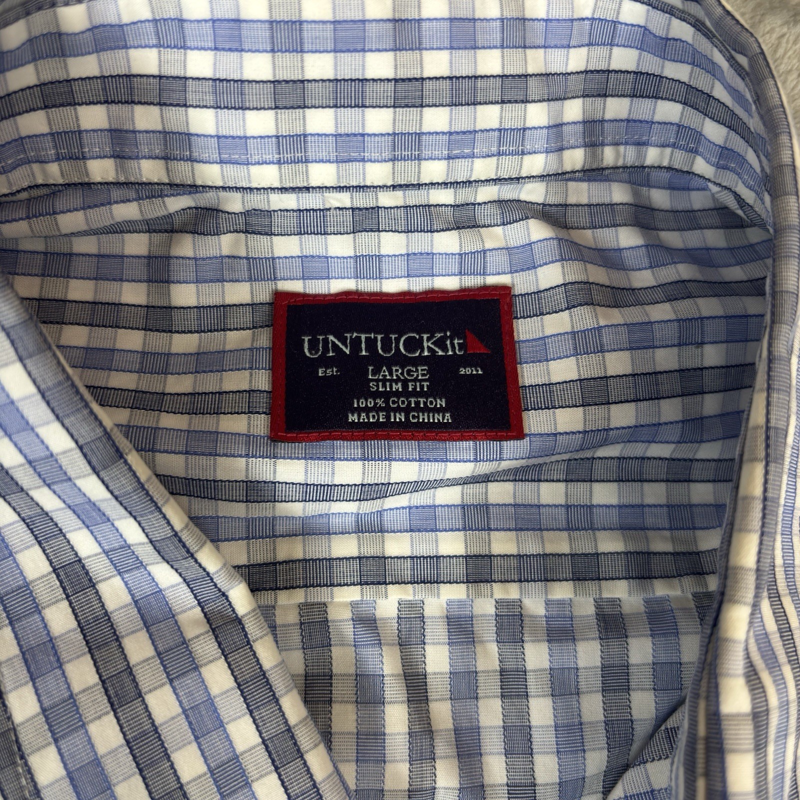 Untuckit Button Down Shirt Gingham Check Mens Lar… - image 3