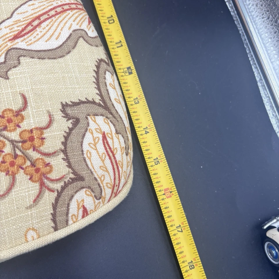 Conjunto de 2 almofadas de assento de cadeira vintage floral paisley pátio ou cadeiras traseiras de sela casa de campo - Imagem 4 de 4