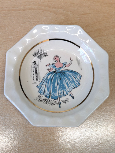 Vintage Wade Blue Ballerina Trinket Dish
