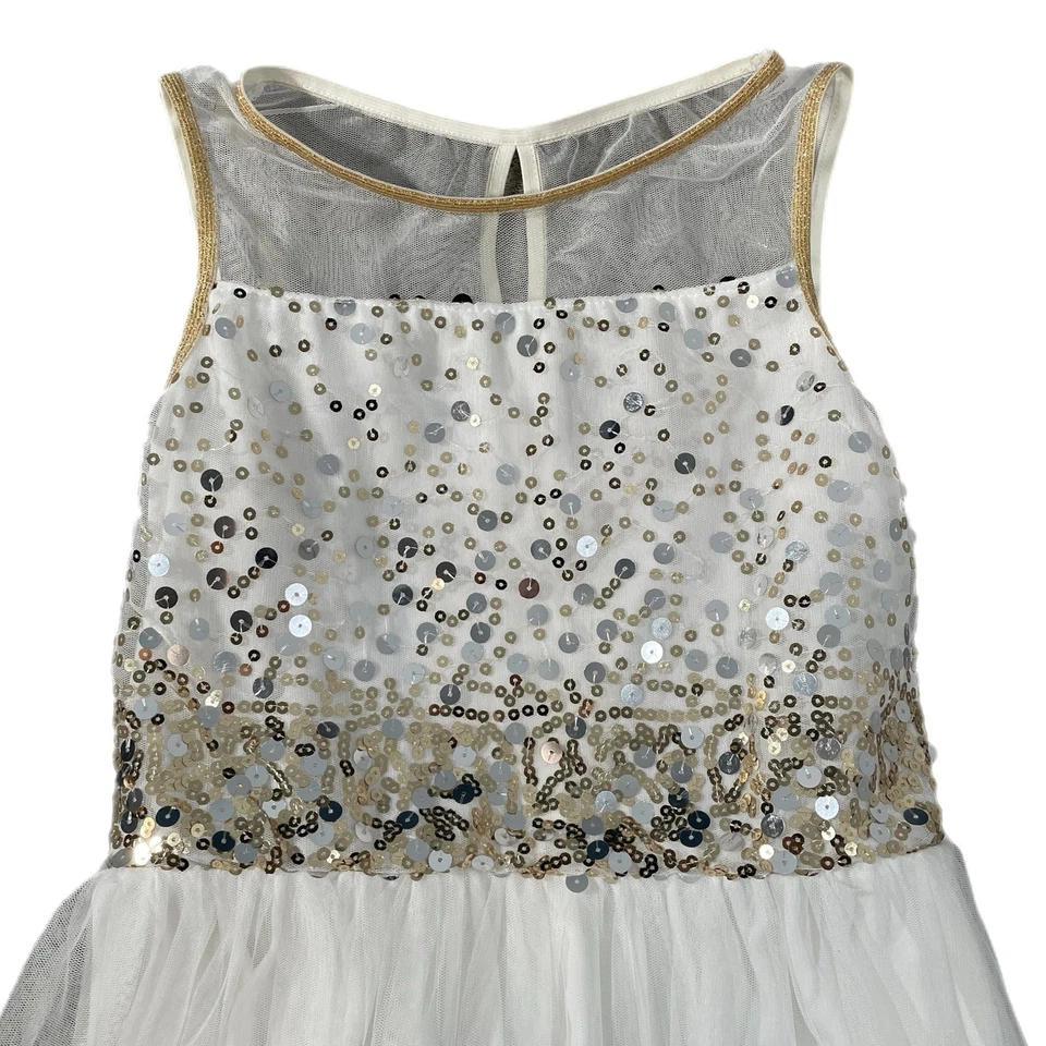 Speechless 女孩白色亮片薄纱连衣裙 16 码派对圣诞假期 — 第 3/4 张图片
