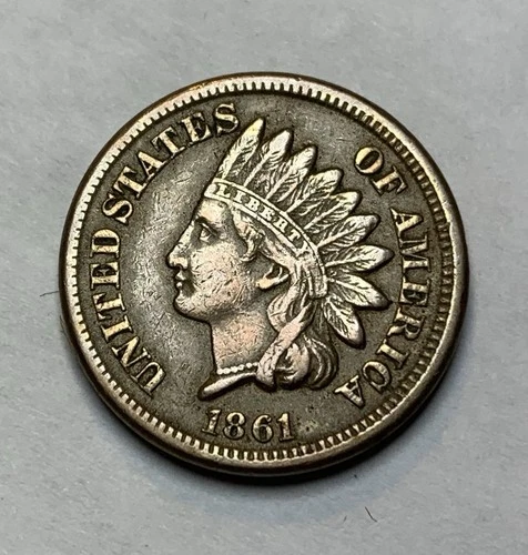 1861 Indian Head Cent Penny VF+