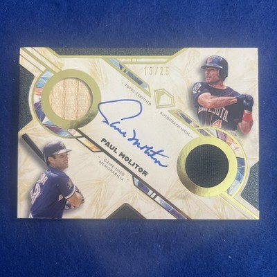 Paul Molitor 2025 Topps Diamond Icons Dual Team Relic Auto /25 - Twins/Blue Jays