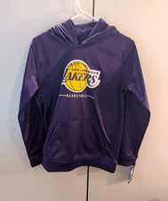 NBA Youth Los Angeles Lakers Fleece Pullover Hoodie Purple Boys 14-16 NWT