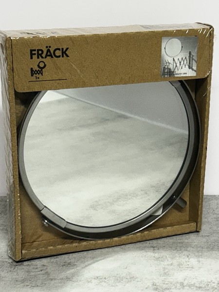 "Espejo redondo de acero inoxidable montado en la pared IKEA Frack 20325 aumento de 6,75"" nuevo"
